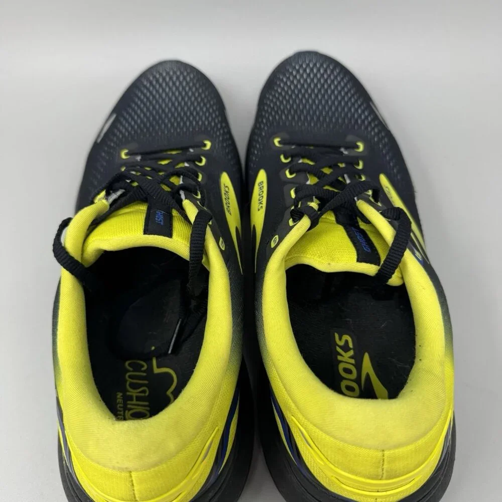 Brooks Ghost 15 Men's Size 10 D (Medium) Running Shoes Black Yellow